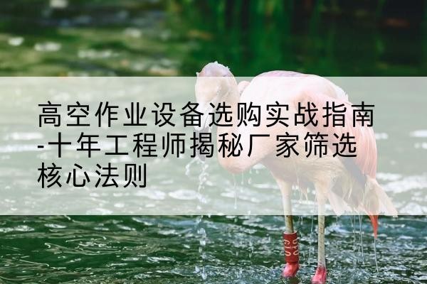 金乡剪叉式升降机厂家-高空作业设备选购实战指南-十年工程师揭秘厂家筛选核心法则