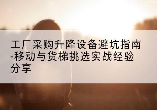 金乡移动式升降机怎么选-工厂采购升降设备避坑指南-移动与货梯挑选实战经验分享