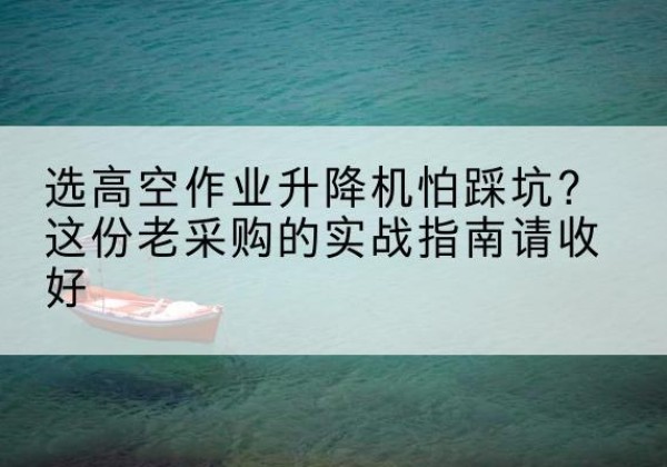 金乡高空作业升降机厂家推荐-选高空作业升降机怕踩坑？这份老采购的实战指南请收好